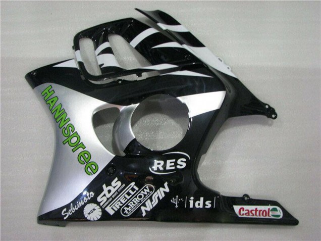 Carénages Moto Honda CBR600 F3 1995-1996 - Blanc Argent Vert Hannspree
