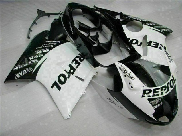 Carénages Moto Honda CBR1100XX Blackbird 1996-2007 - Blanc Noir Brillant Repsol