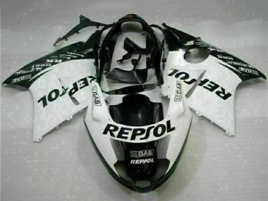 Carénages Moto Honda CBR1100XX Blackbird 1996-2007 - Blanc Noir Brillant Repsol Vendre