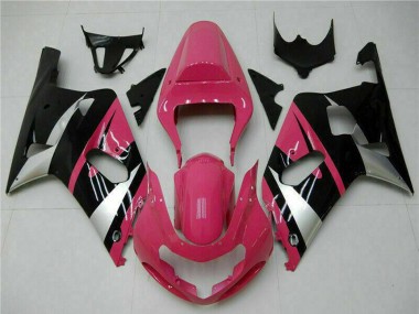 Carénages Moto Suzuki GSXR 600/750 2001-2003 - Rose Argent Noir Brillant Vendre