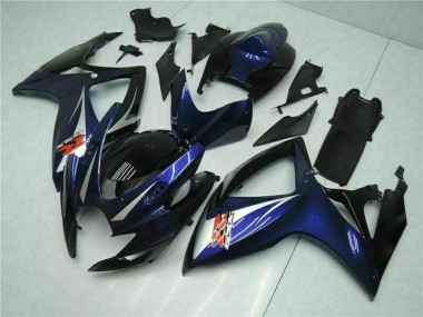 Carénages Moto Suzuki GSXR 600/750 2006-2007 - Noir Brillant Bleu Vendre
