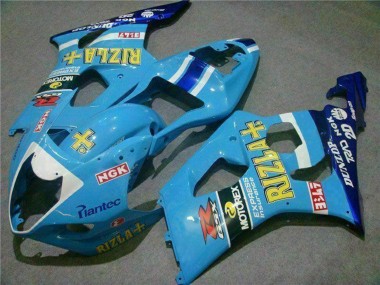 Carénages Moto Suzuki GSXR 1000 2003-2004 - Bleu Blanc Jaune Rizla Vendre
