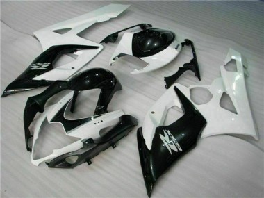 Carénages Moto Suzuki GSXR 1000 2005-2006 - Blanc Noir Brillant Vendre