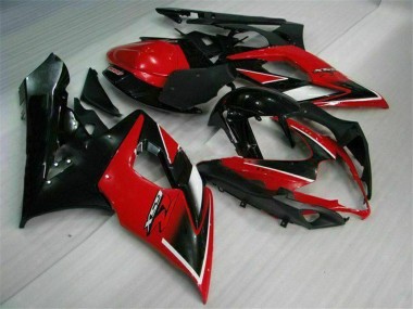 Carénages Moto Suzuki GSXR 1000 2005-2006 - Rouge Noir Brillant Noir Mat Vendre