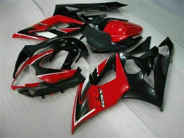 Carénages Moto Suzuki GSXR 1000 2005-2006 - Rouge Noir Brillant Noir Mat Vendre