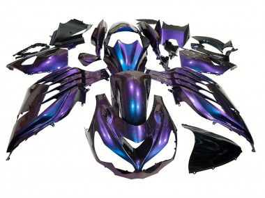 Carénages Moto Kawasaki ZX14R ZZR1400 2012-2024 - Caméléon Bleu Violet Vendre