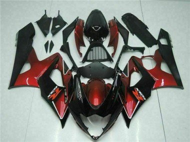 Carénage Moto Suzuki GSXR 1000 2005-2006 - Rouge Noir Brillant Vendre