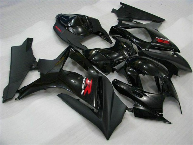 Carénages Moto Suzuki GSXR 1000 2007-2008 - Noir Brillant Noir Mat Rouge
