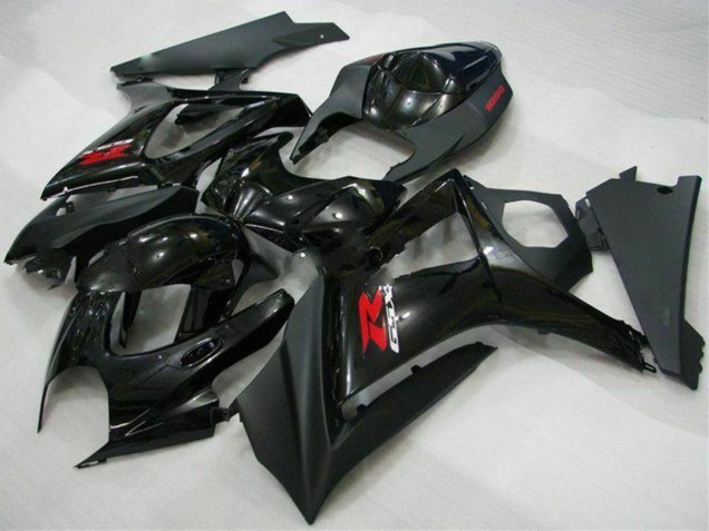 Carénages Moto Suzuki GSXR 1000 2007-2008 - Noir Brillant Noir Mat Rouge