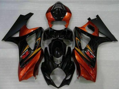Carénages Moto Suzuki GSXR 1000 2007-2008 - Noir Orange Vendre
