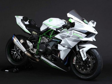 Carénages Moto Kawasaki Ninja H2 2015-2022 - Blanc Argent Vert Vendre