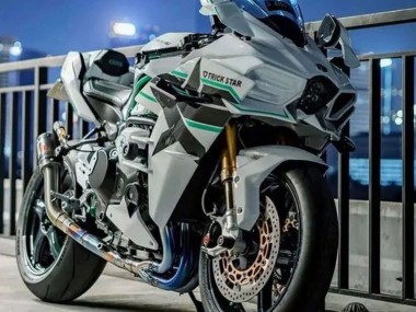 Carénages Moto Kawasaki Ninja H2 2015-2022 - Blanc Vert Doubler Vendre