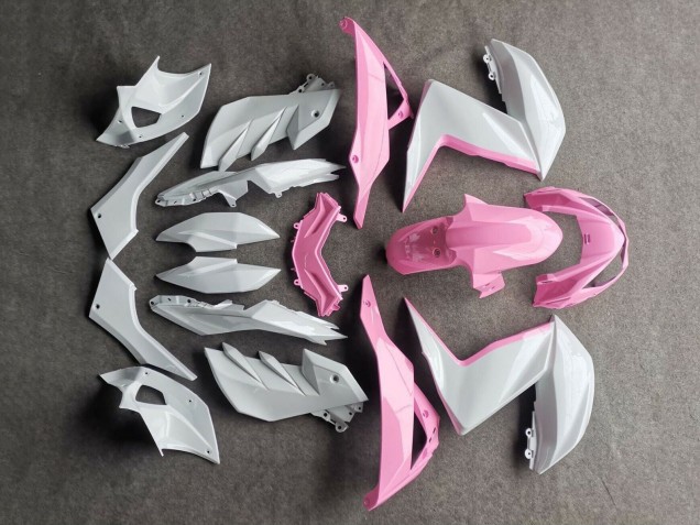 Carénages Moto Kawasaki Z250/Z300 2015-2016 - Blanc Rose