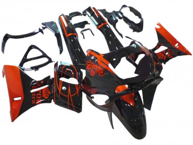 Carénages Moto Kawasaki ZZR400 1993-2007 - Noir Brillant Rouge Corona Extra Vendre