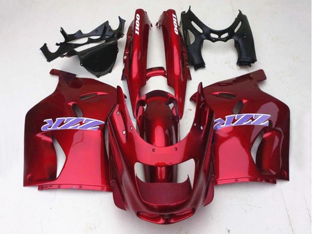 Carénages Moto Kawasaki ZZR1100 1993-2003 - Rouge Brillant