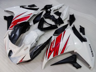 Carénages Moto Yamaha FZ6R 2009-2015 - Blanc Rouge Noir Vendre