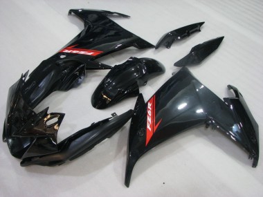 Carénages Moto Yamaha FZ6R 2009-2015 - Noir Brillant Rouge Vendre