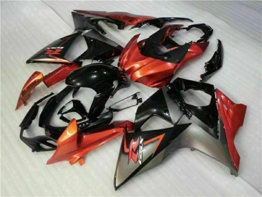 Carénages Moto Suzuki GSXR 1000 2009-2016 - Orange Noir Brillant Vendre
