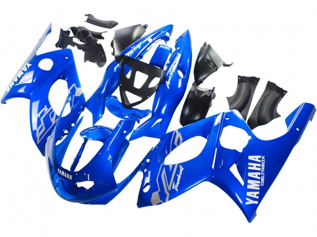 Carénages Moto Yamaha YZF600R Thundercat 1996-2007 - Bleu Blanc Argent