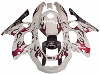 Carénage Moto Yamaha YZF600R Thundercat 1996-2007 - Blanc Rouge Foncé Vendre