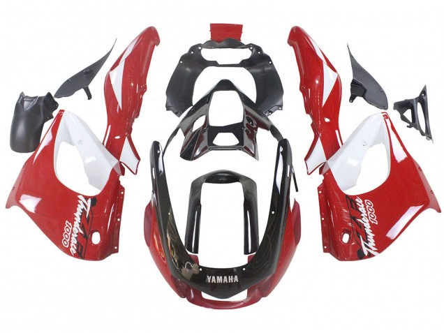 Kits Carénage Moto Yamaha YZF 1000R Thundecourses 1997-2007 - Rouge Noir Blanc Thundecourses