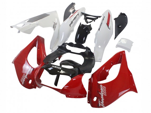 Carénages Moto Yamaha YZF 1000R Thundecourses 1997-2007 - Rouge Noir Blanc Thundecourses