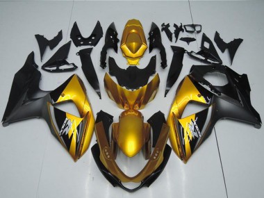 Carénages Moto Suzuki GSXR 1000 2009-2016 - Or Noir Mat Vendre