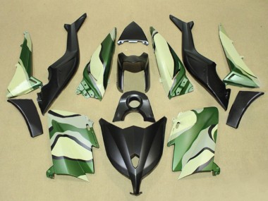 Carénages Moto Yamaha TMAX530 2012-2014 - Noir Mat Vert Light Jaune Vendre
