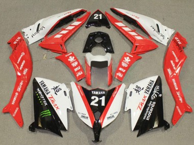 Carénages Moto Yamaha TMAX530 2012-2014 - Blanc Rouge Noir Monstre 21 Vendre
