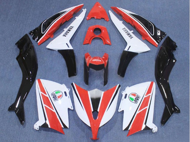 Carénage Moto Yamaha TMAX530 2012-2014 - Rouge Blanc Noir