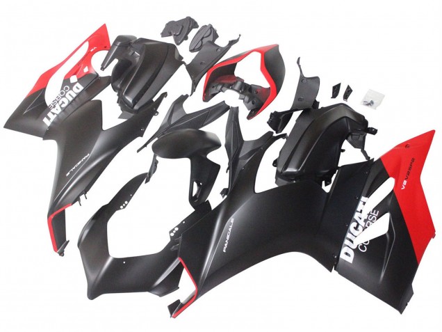 Carénages Moto Ducati Panigale V2 2020-2024 - Rouge Noir Mat Corse