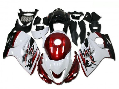 Carénages Moto Suzuki GSXR 1300 Hayabusa 2008-2020 - Blanc Rouge Noir Vendre