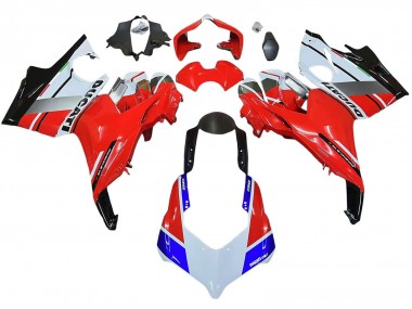 Carénages Moto Ducati Panigale V4 V4S 2018-2019 - Blanc Argent Rouge Noir Brillant Vendre