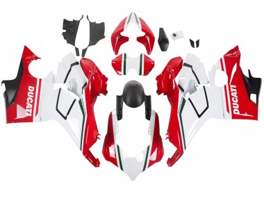 Carénages Moto Ducati Panigale V4 V4S 2018-2019 - Blanc Rouge Noir Mat Vendre