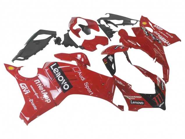 Carénage Moto Ducati Panigale V4 V4S 2020-2021 - Rouge Noir Brillant Lenovo 117