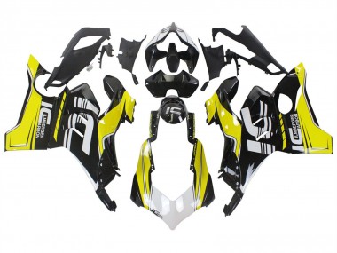Carénages Moto Ducati Panigale V4 V4S 2020-2021 - Jaune Blanc Noir Brillant Vendre