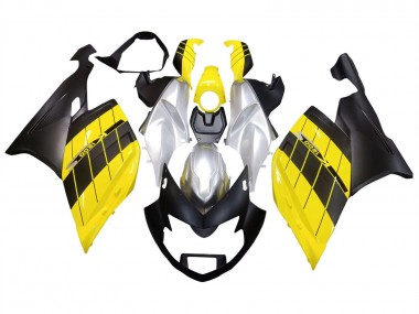 Carénages Moto BMW K1200S 2005-2010 - Jaune Argent Noir Mat Vendre