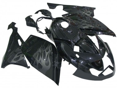 Carénages Moto BMW K1200S 2005-2010 - Noir Brillant Gris Flamme Vendre