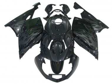 Carénages Moto BMW K1200S 2005-2010 - Noir Brillant Gris Flamme Vendre