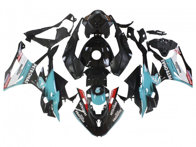 Carénages Moto BMW S1000RR 2023-2024 - Bleu Clair Noir Mat Petronas