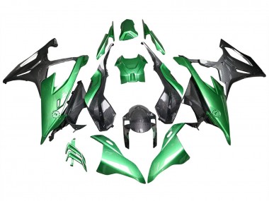 Carénages Moto BMW S1000RR 2019-2022 - Noir Brillant Vert Fibre de Carbone Vendre