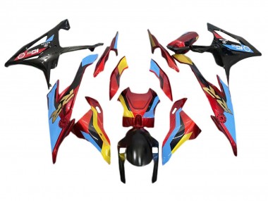 Carénages Moto BMW S1000RR 2019-2022 - Bleu Clair Rouge Or Vendre