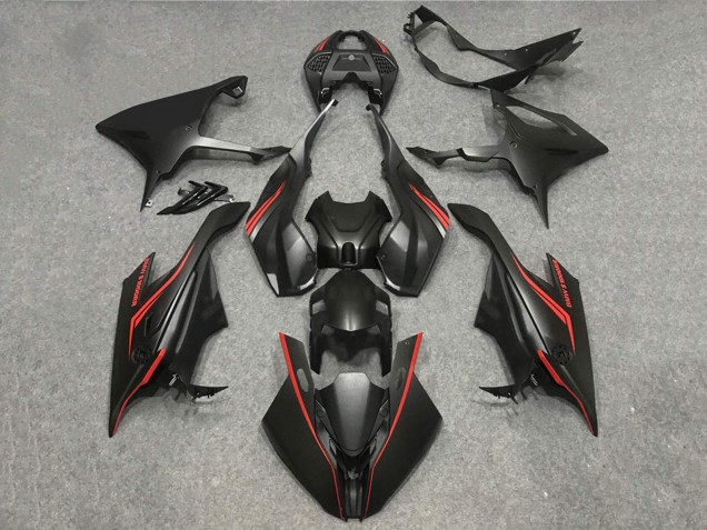 Carénages Moto BMW S1000RR 2019-2022 - Noir Mat Rouge