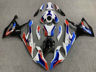 Carénage Moto BMW S1000RR 2019-2022 - Blanc Bleu Rouge Vendre