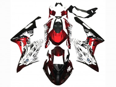 Carénages Moto BMW S1000RR 2017-2018 - Blanc Rouge Noir Vendre