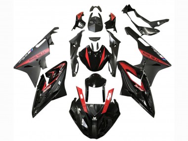Carénages Moto BMW S1000RR 2017-2018 - Rouge Noir Brillant Noir Mat Vendre