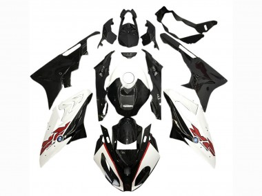 Carénages Moto BMW S1000RR 2017-2018 - Blanc Noir Brillant Vendre