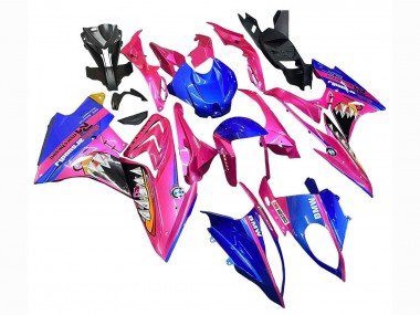 Carénages Moto BMW S1000RR 2017-2018 - Rose Bleu Jaune Requin Vendre