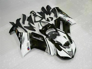 Carénages Moto Kawasaki ZX6R 2007-2008 - Noir Blanc Vendre