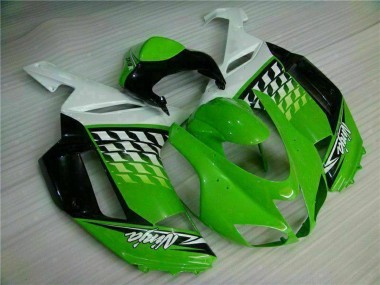 Carénages Moto Kawasaki ZX6R 2007-2008 - Vert Blanc Ninja Vendre